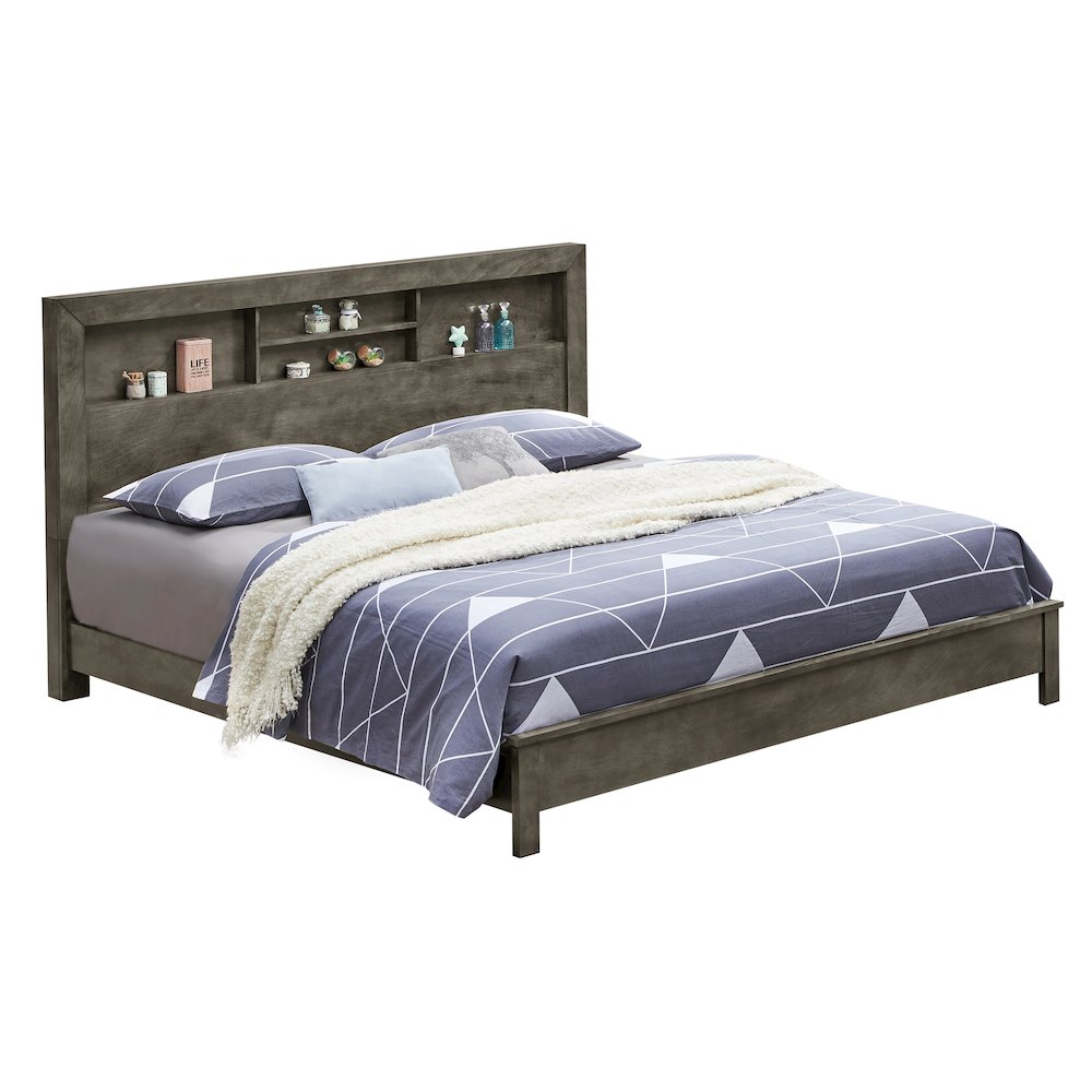 Glory Furniture Burlington Queen Bed in Gray Color. Picture 1