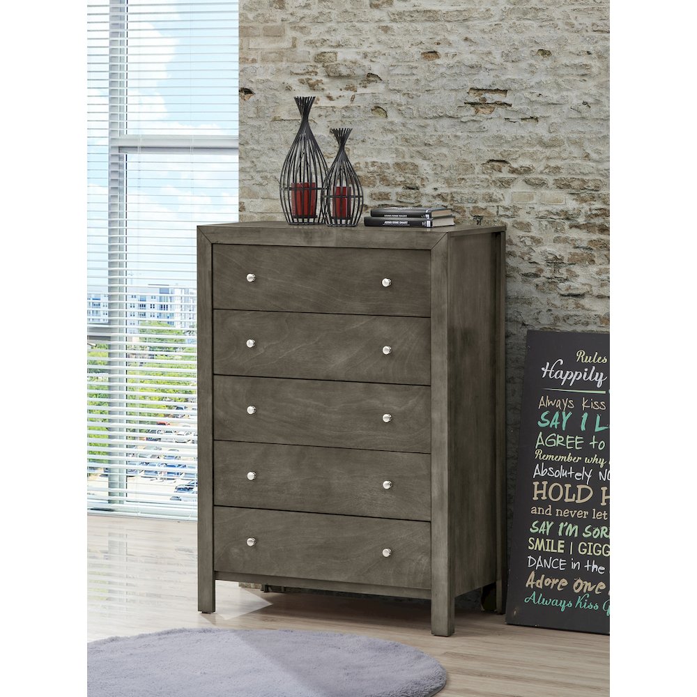 Glory Furniture Burlington Chest in Gray Color. Picture 2