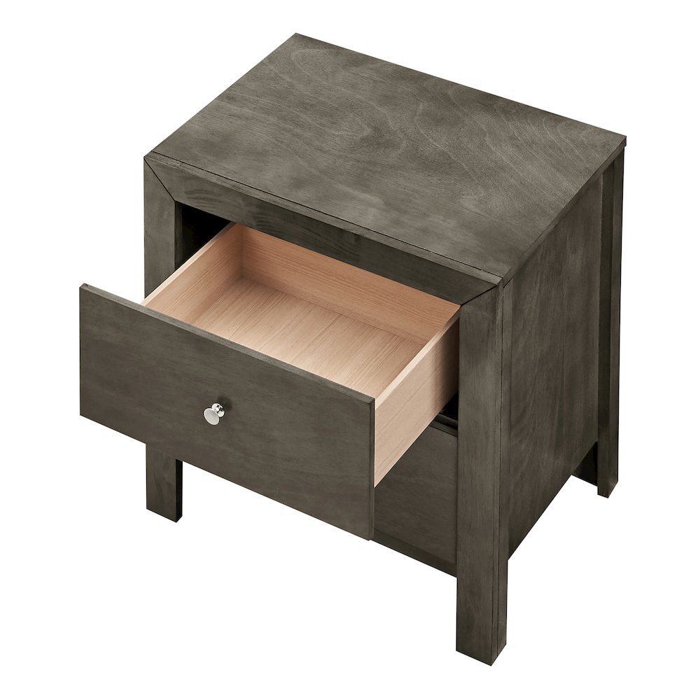 Glory Furniture Burlington Night Stand in Gray Color. Picture 3