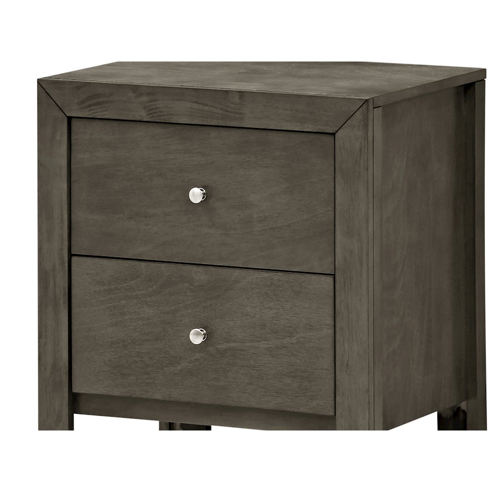Glory Furniture Burlington Night Stand in Gray Color. Picture 5