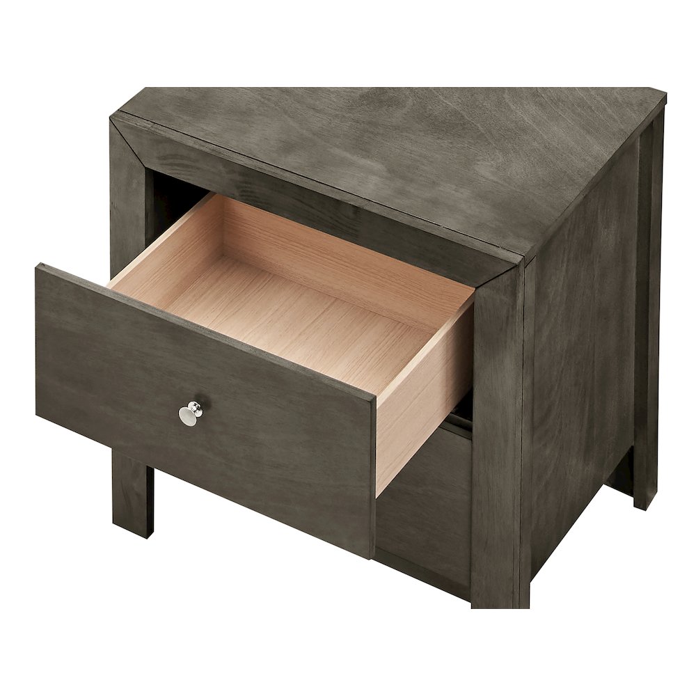 Glory Furniture Burlington Night Stand in Gray Color. Picture 6