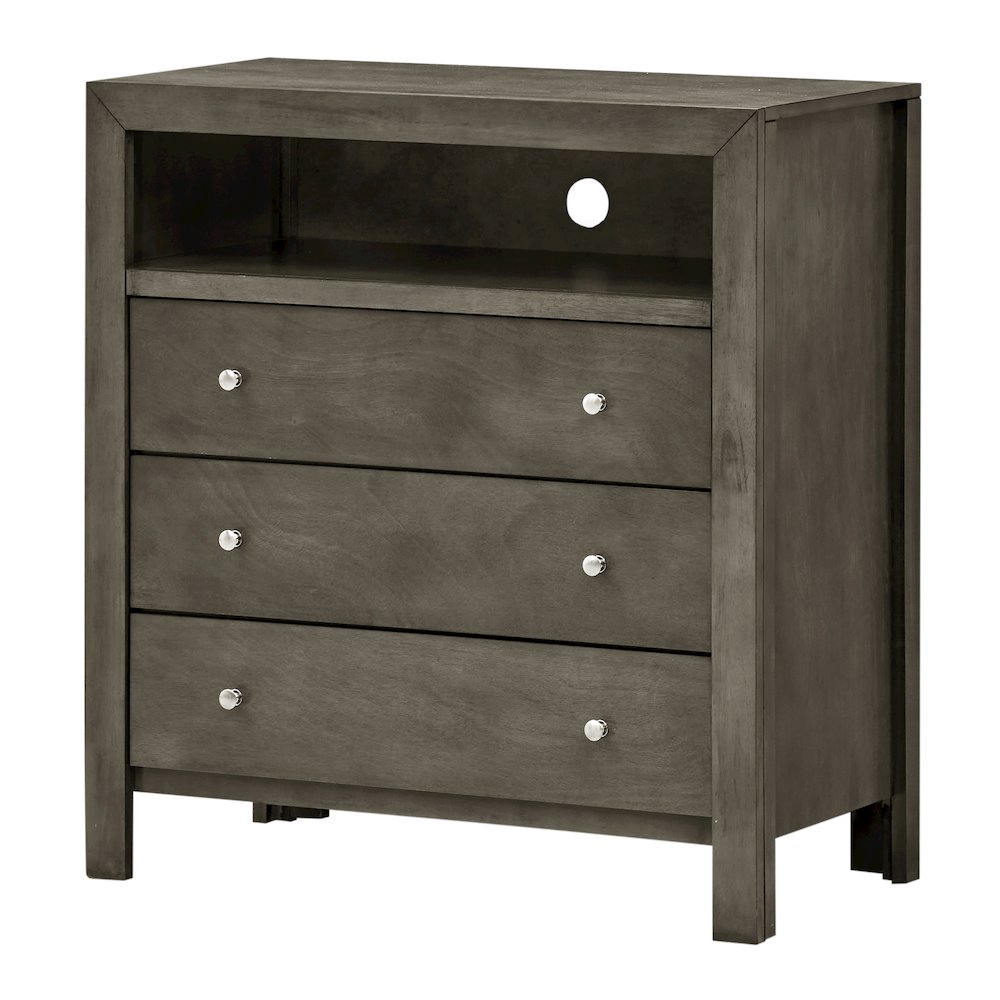 Glory Furniture Burlington Media Chest in Gray Color. Picture 1