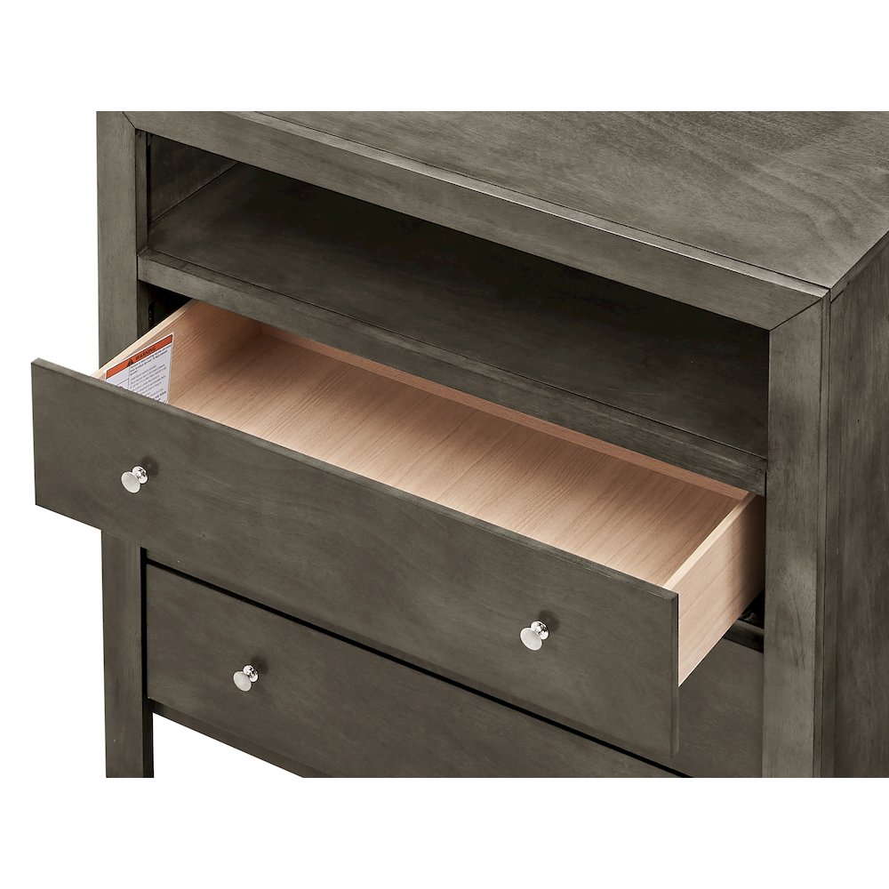 Glory Furniture Burlington Media Chest in Gray Color. Picture 6