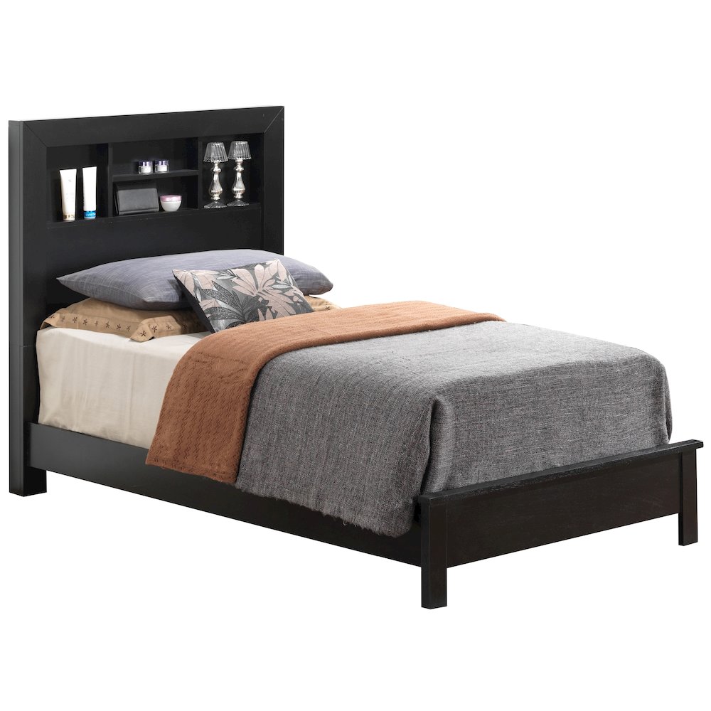 Glory Furniture Burlington Twin Bed in Black Color. Picture 1