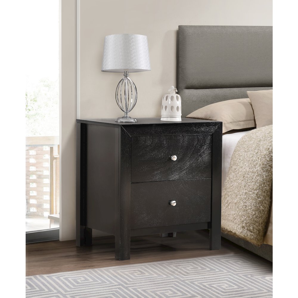Glory Furniture Burlington Night Stand in Black Color. Picture 7