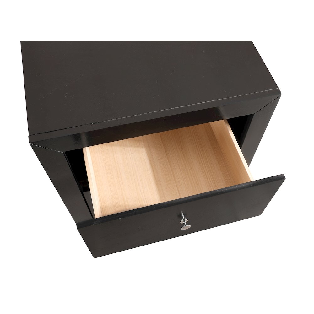 Glory Furniture Burlington Night Stand in Black Color. Picture 3