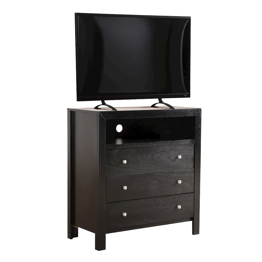 Glory Furniture Burlington Media Chest in Black Color. Picture 1