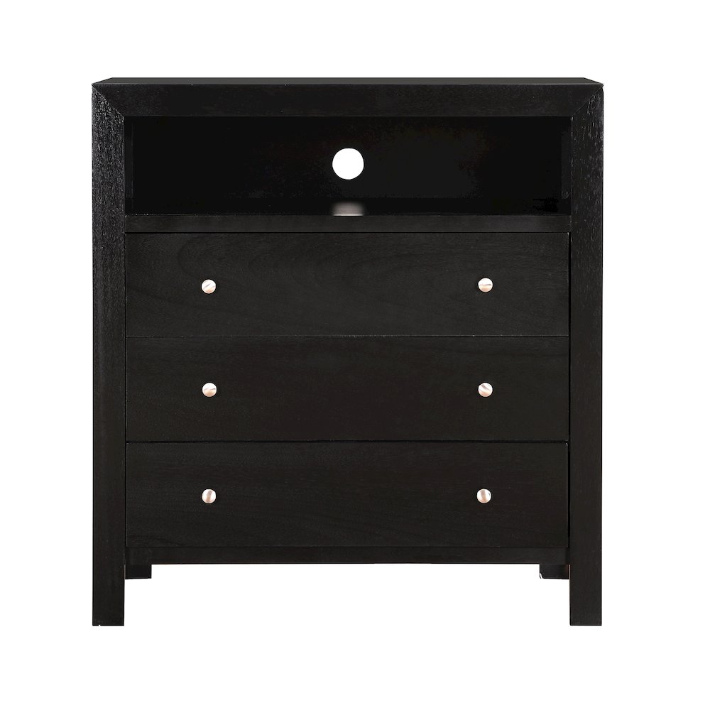 Glory Furniture Burlington Media Chest in Black Color. Picture 2