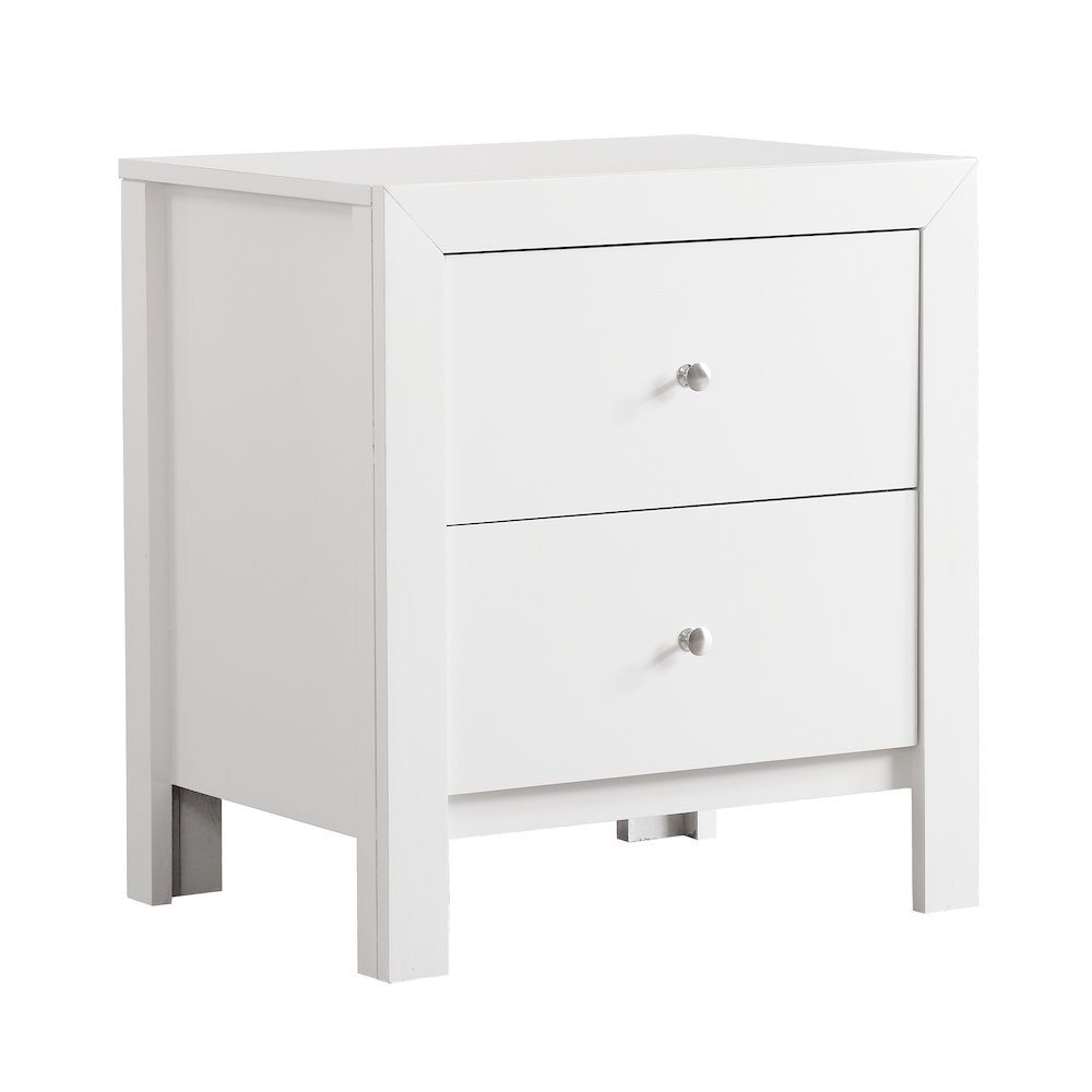 Glory Furniture Burlington Night Stand in White Color. Picture 1