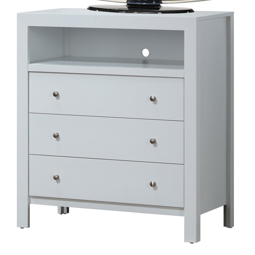 Glory Furniture Burlington Media Chest in White Color. Picture 2