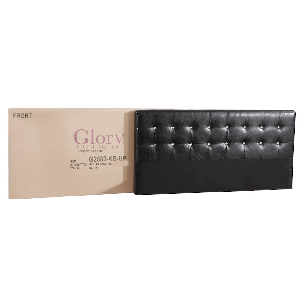 Glory Furniture Diamond King Bed in Black Color. Picture 4