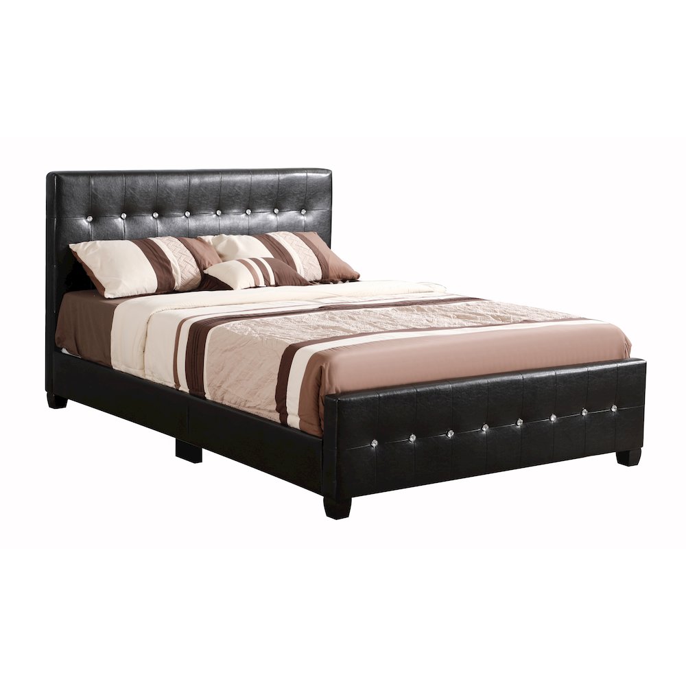 Glory Furniture Diamond Queen Bed in Black Color. Picture 1