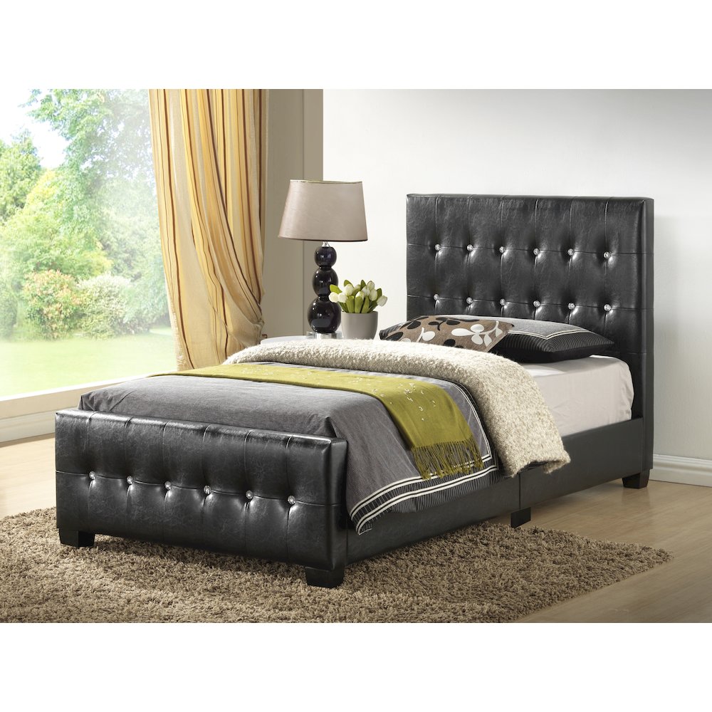 Glory Furniture Diamond Twin Bed in Black Color. Picture 7