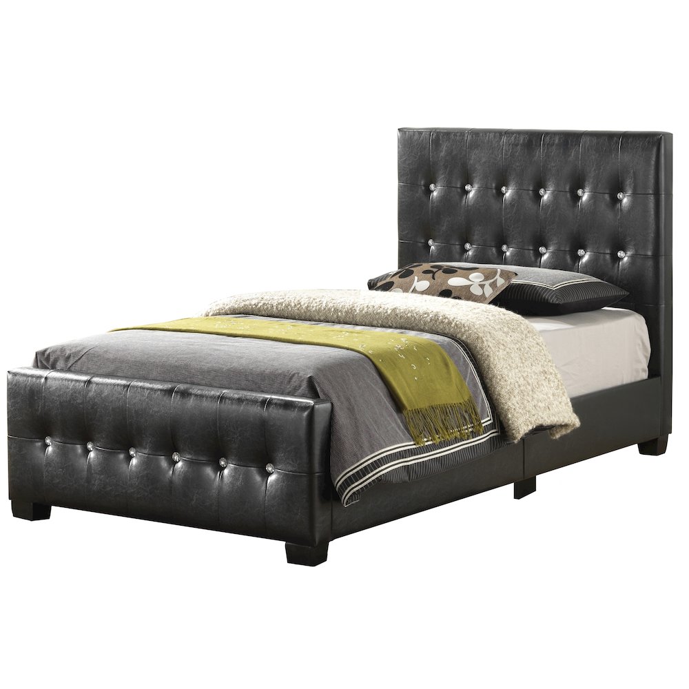 Glory Furniture Diamond Twin Bed in Black Color. Picture 1