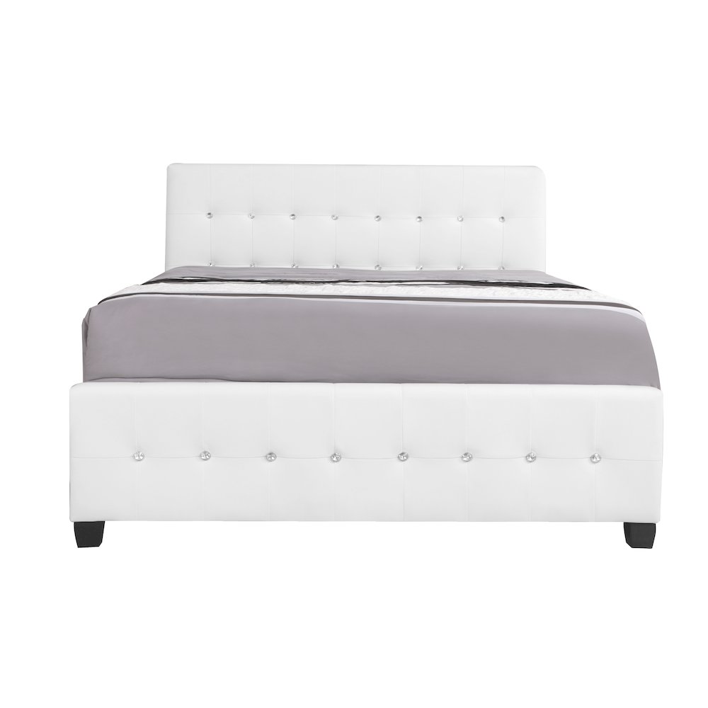 Glory Furniture Diamond Queen Bed in White Color. Picture 2