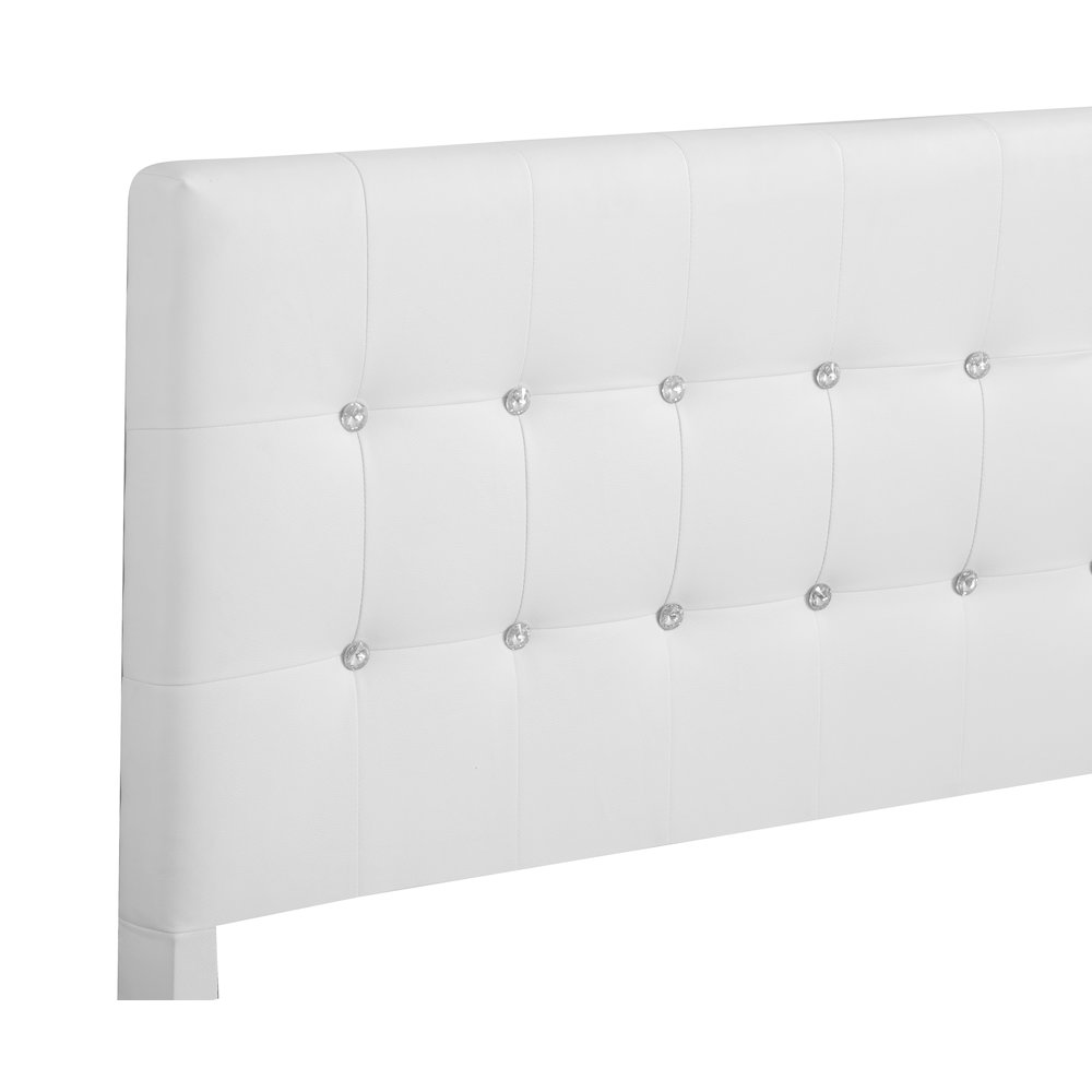 Glory Furniture Diamond Queen Bed in White Color. Picture 3