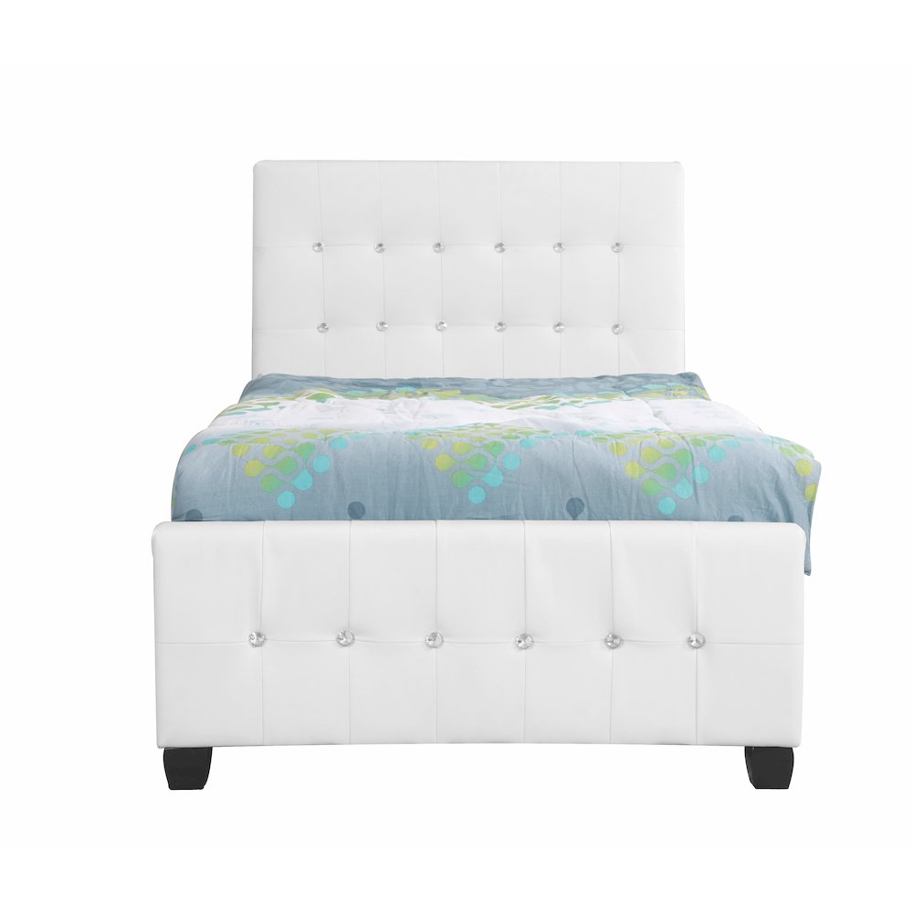 Glory Furniture Diamond Twin Bed in White Color. Picture 2