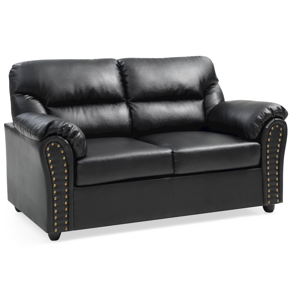 Glory Furniture Olney Loveseat in Black Color. Picture 1