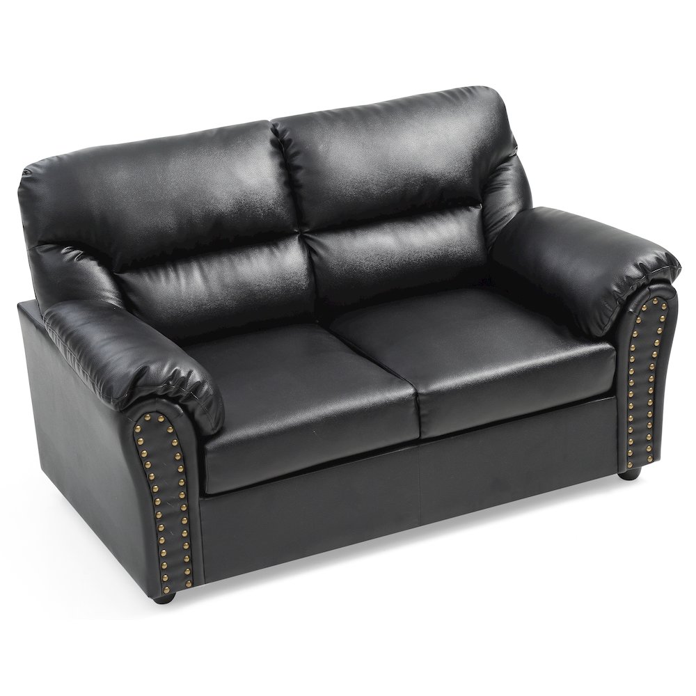 Glory Furniture Olney Loveseat in Black Color. Picture 3
