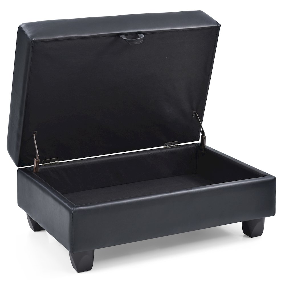 Glory Furniture Revere Ottoman in Black Color. Picture 3