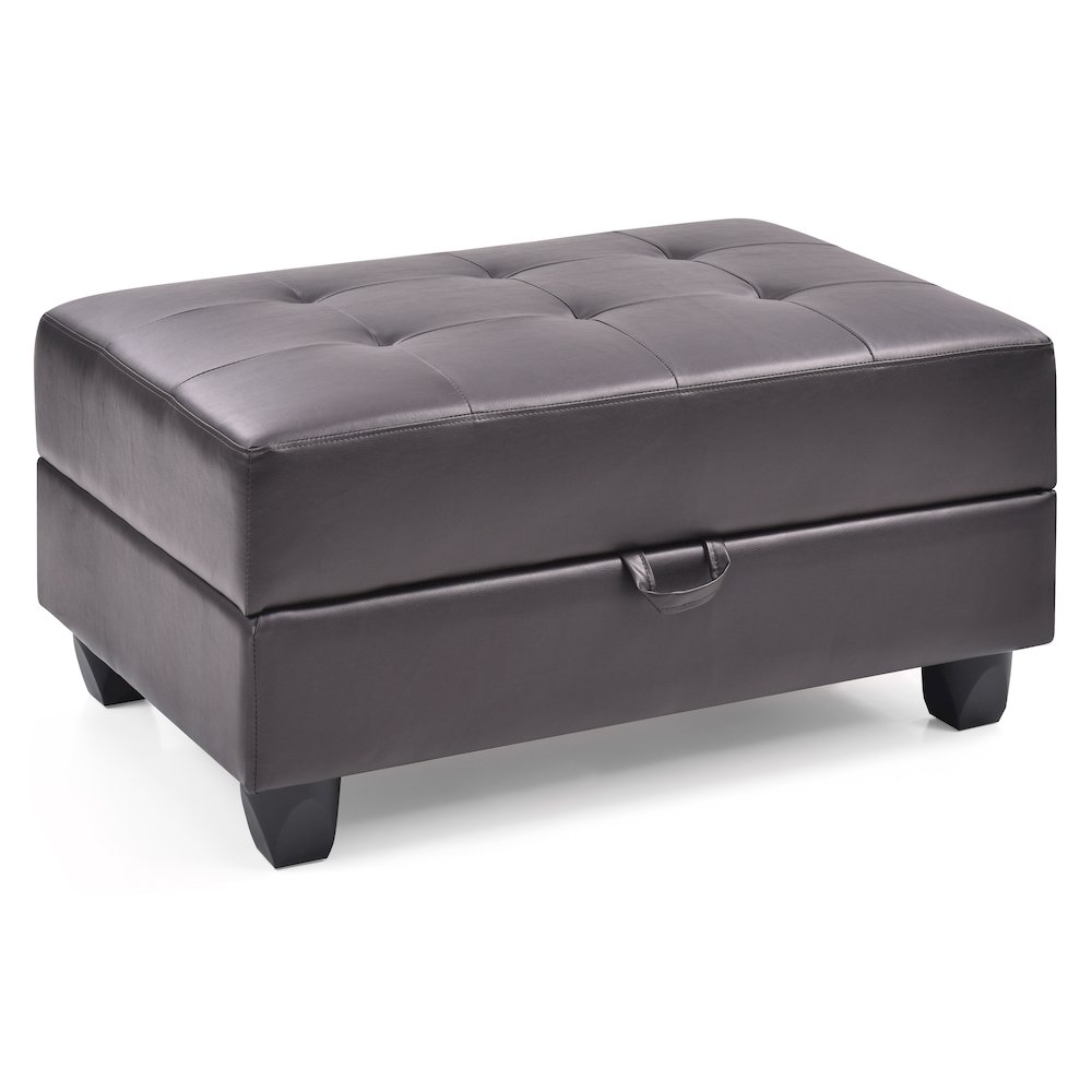 Glory Furniture Revere Ottoman in Cappuccino Color. Picture 1
