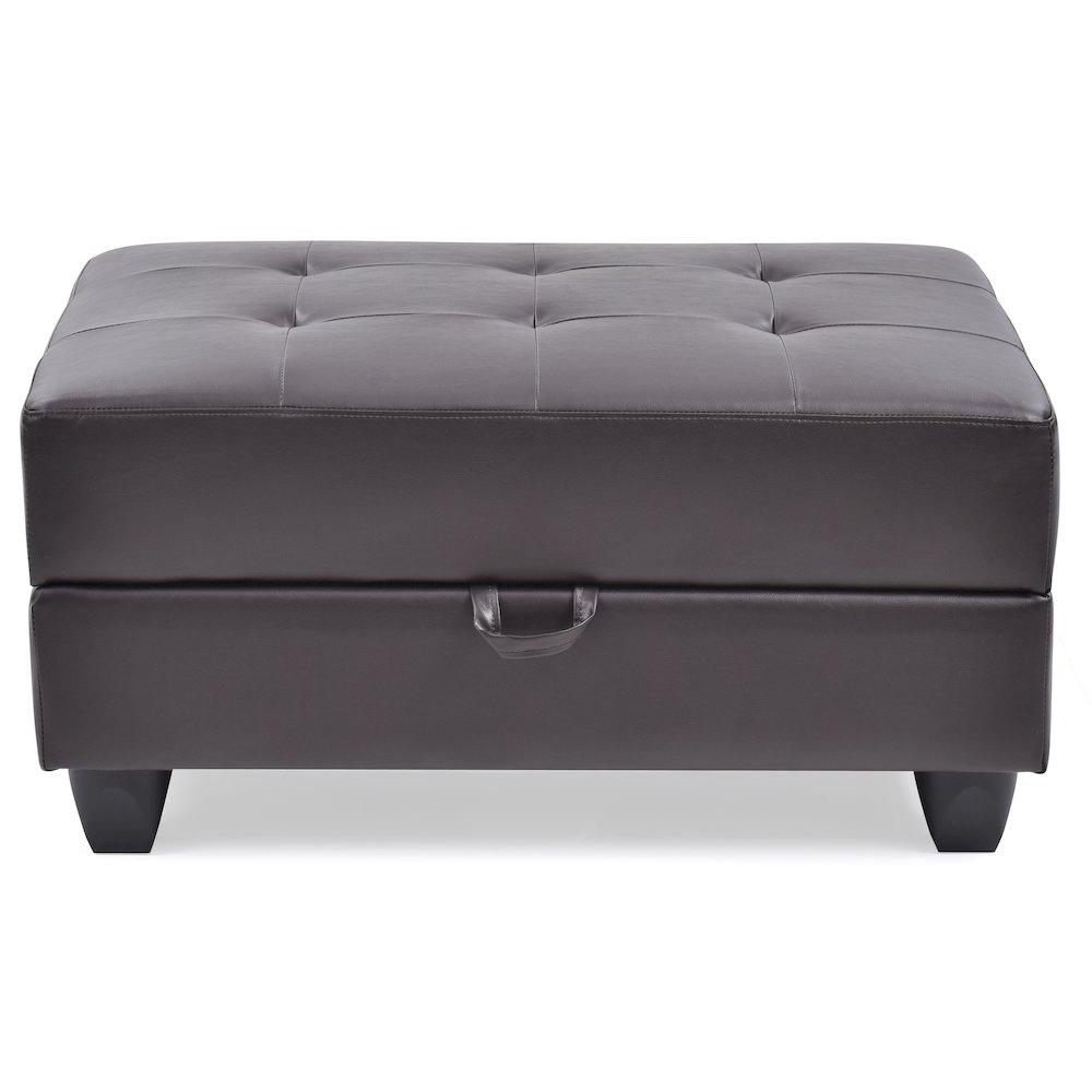 Glory Furniture Revere Ottoman in Cappuccino Color. Picture 2