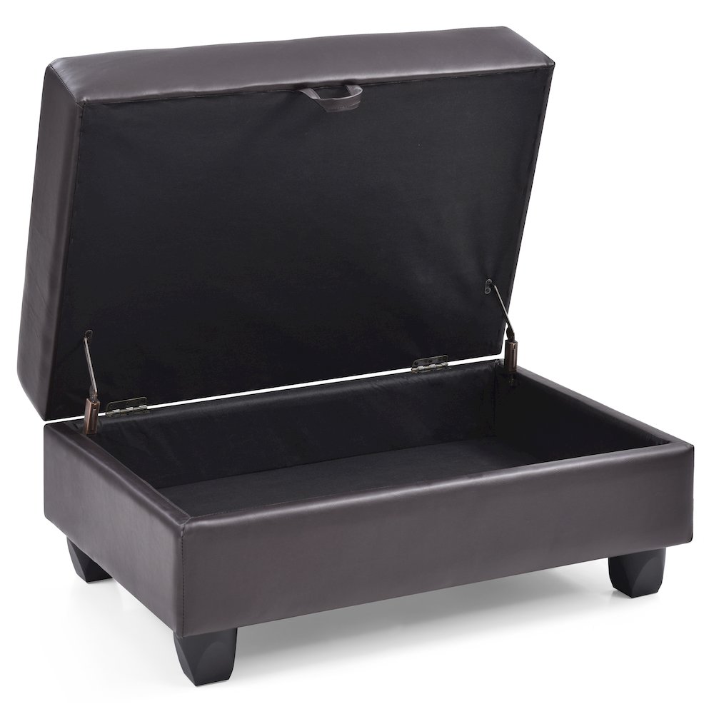 Glory Furniture Revere Ottoman in Cappuccino Color. Picture 3