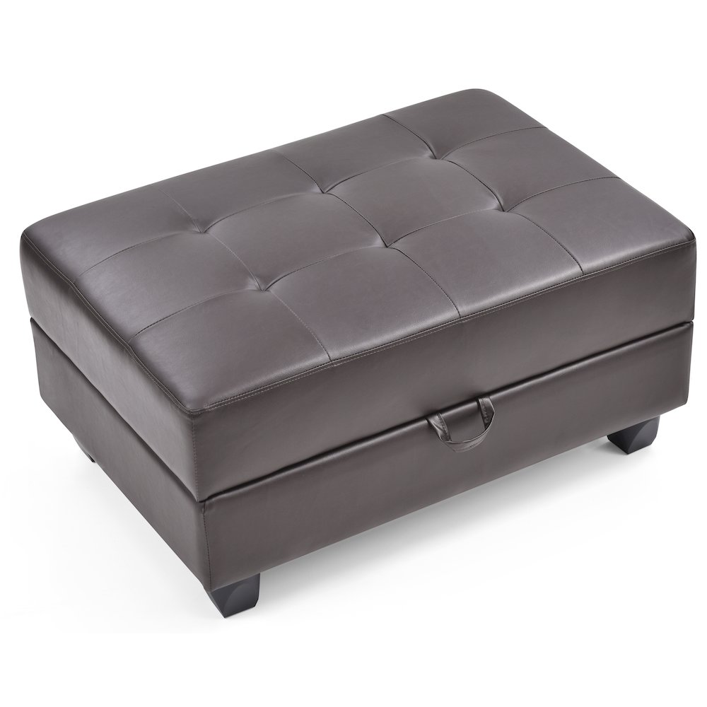 Glory Furniture Revere Ottoman in Cappuccino Color. Picture 4