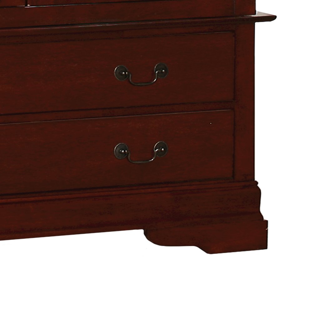 Glory Furniture Louis Phillipe Armoire in Cherry Color. Picture 3