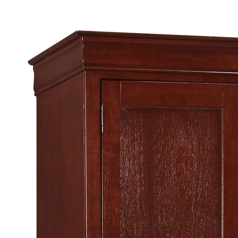 Glory Furniture Louis Phillipe Armoire in Cherry Color. Picture 4