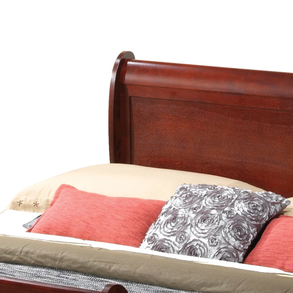 Glory Furniture Louis Phillipe Queen Bed in Cherry Color. Picture 4
