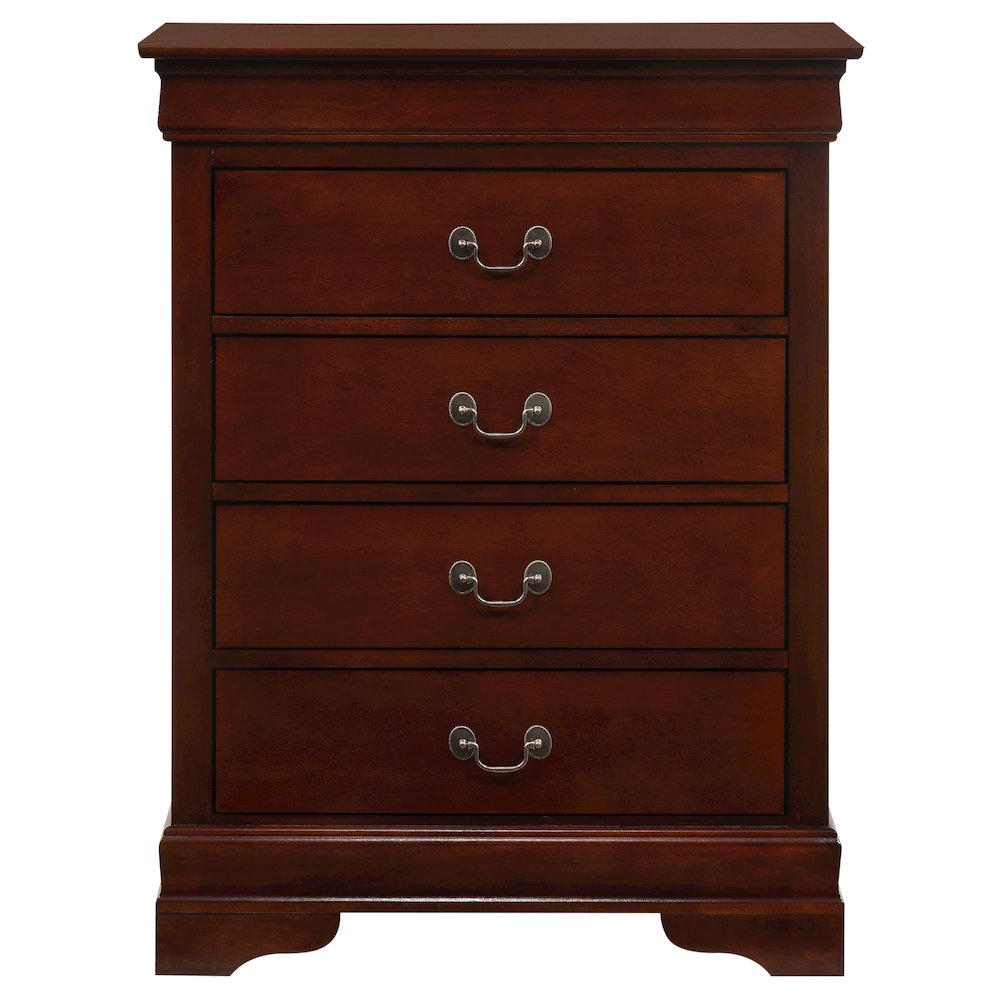 Glory Furniture Louis Phillipe Chest in Cherry Color. Picture 1