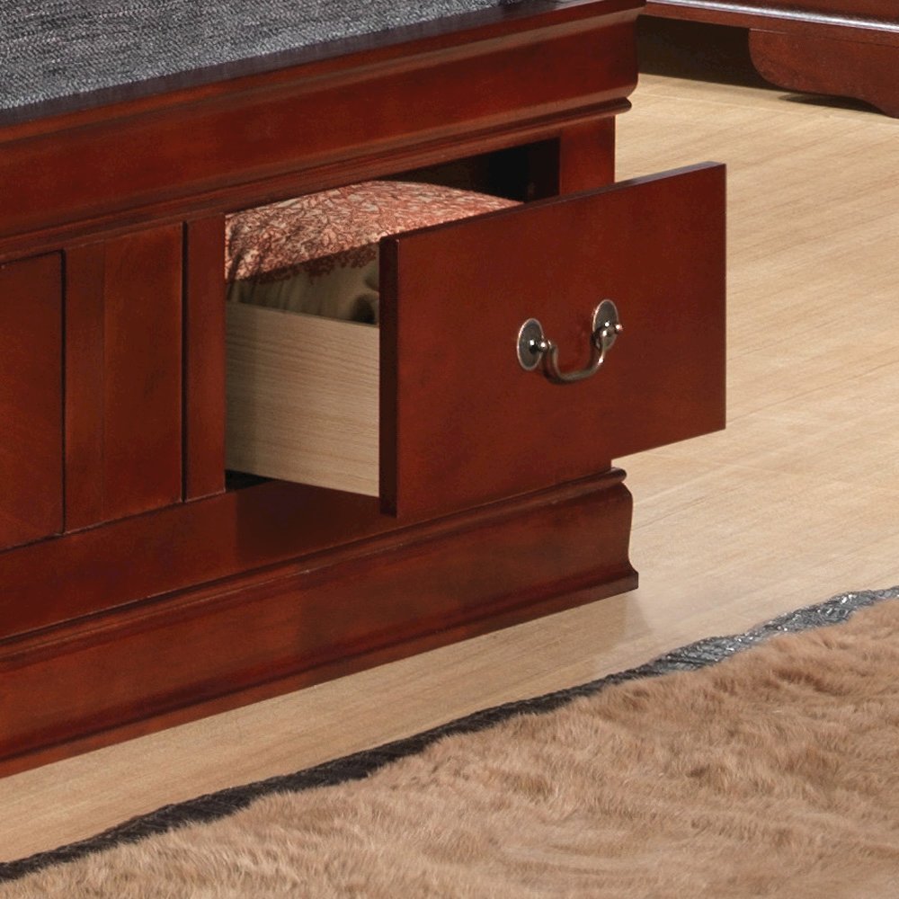 Glory Furniture Louis Phillipe Twin Storage Bed in Cherry Color. Picture 3