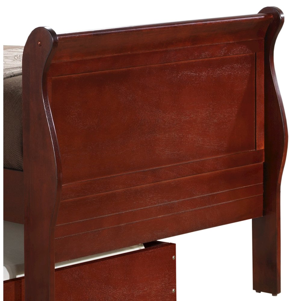 Glory Furniture Louis Phillipe Twin Trundle Bed in Cherry Color. Picture 5