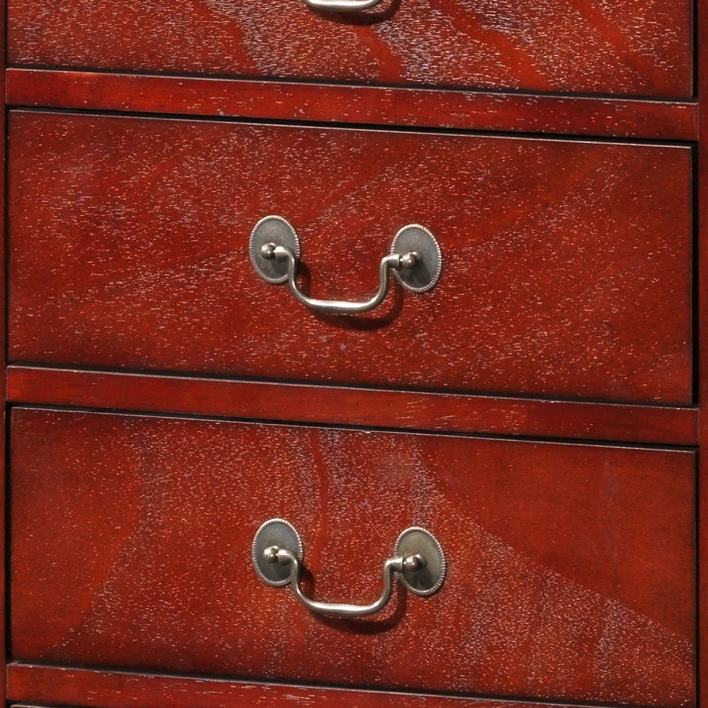 Glory Furniture Louis Phillipe Lingerie Chest in Cherry Color. Picture 2