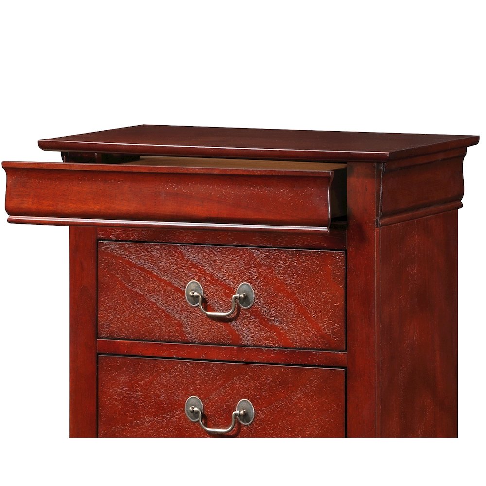 Glory Furniture Louis Phillipe Lingerie Chest in Cherry Color. Picture 5