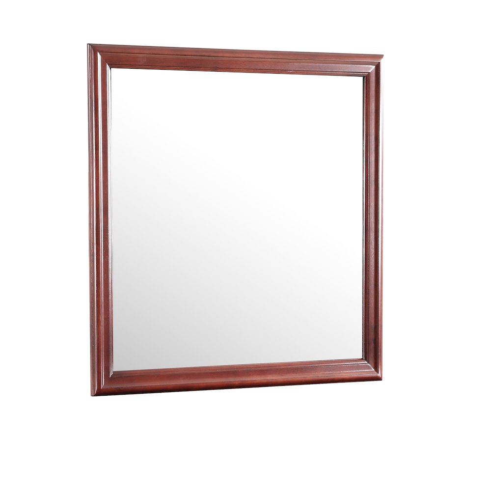 Glory Furniture Louis Phillipe Mirror in Cherry Color. Picture 2