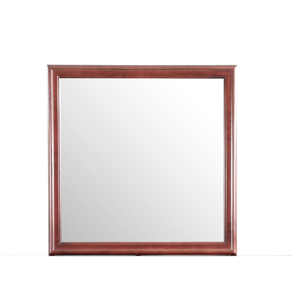 Glory Furniture Louis Phillipe Mirror in Cherry Color. Picture 3