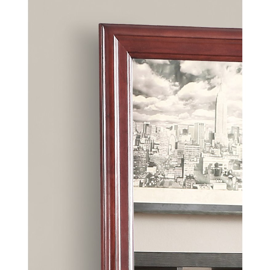 Glory Furniture Louis Phillipe Mirror in Cherry Color. Picture 7