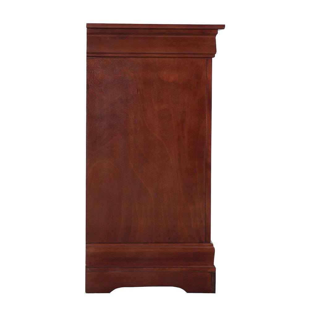Glory Furniture Louis Phillipe Media Chest in Cherry Color. Picture 5