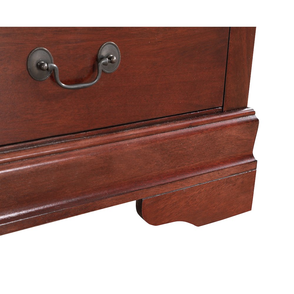 Glory Furniture Louis Phillipe Media Chest in Cherry Color. Picture 6