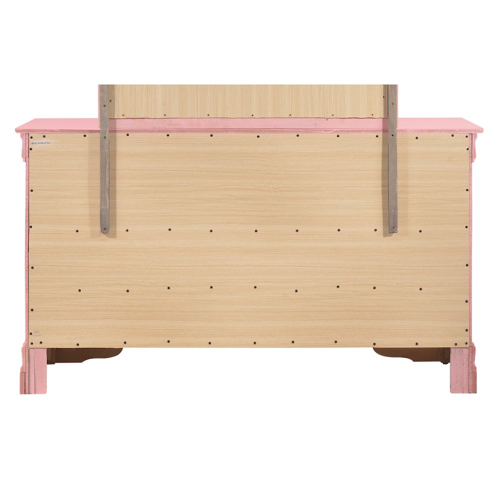 Glory Furniture Louis Phillipe Dresser in Pink Color. Picture 5