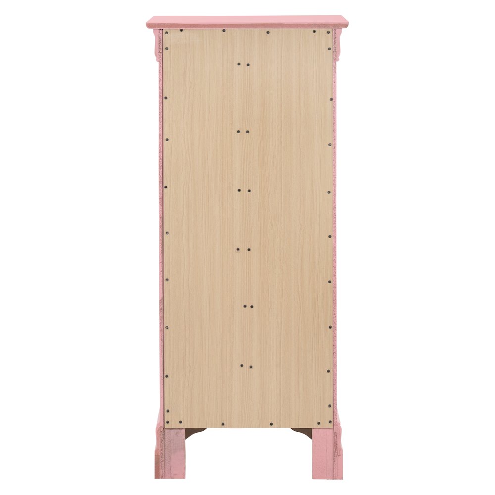 Glory Furniture Louis Phillipe Lingerie Chest in Pink Color. Picture 5