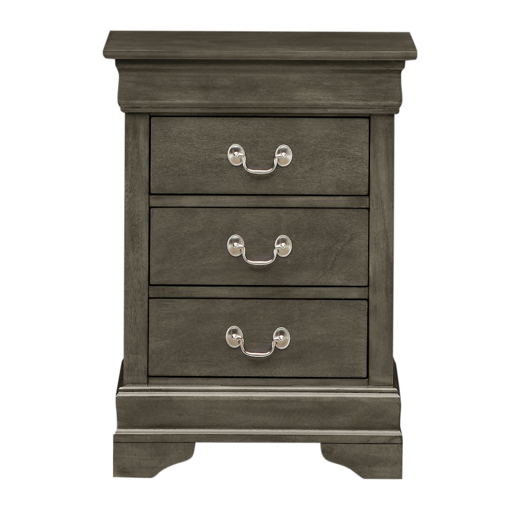 Glory Furniture Louis Phillipe Night Stand in Gray Color. Picture 2