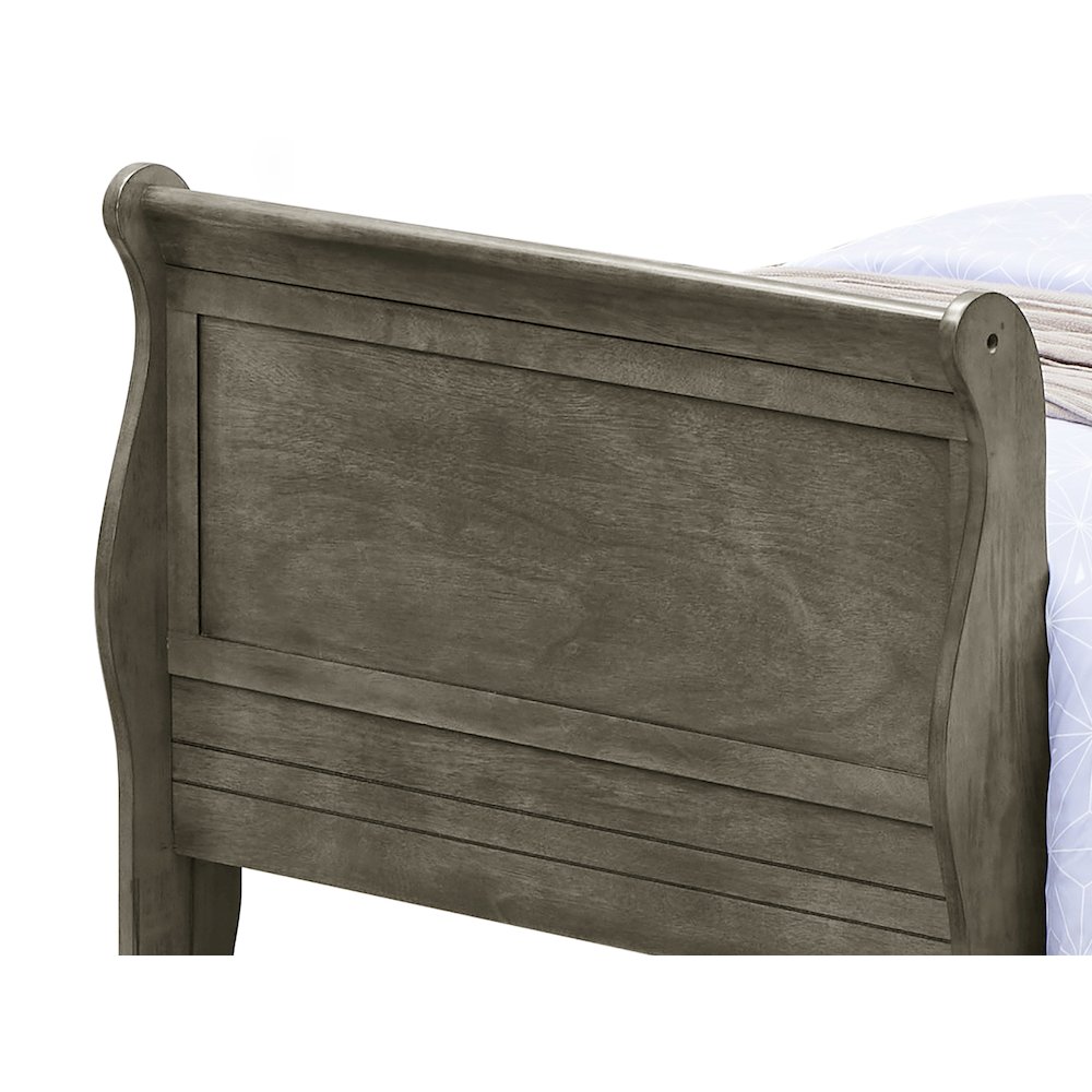 Glory Furniture Louis Phillipe Twin Bed in Gray Color. Picture 2