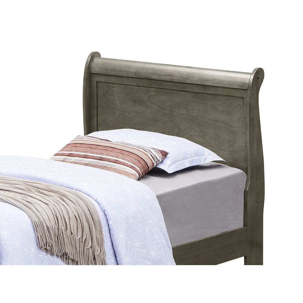 Glory Furniture Louis Phillipe Twin Bed in Gray Color. Picture 6