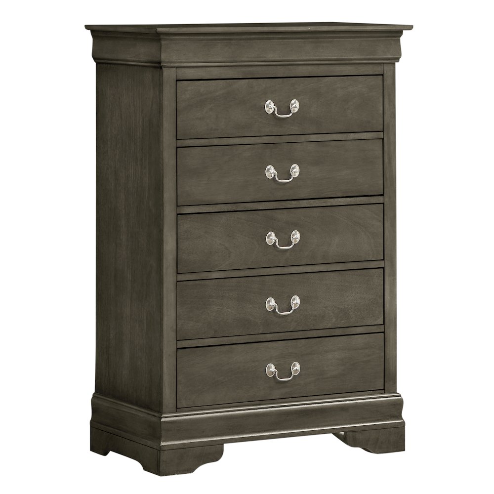 Glory Furniture Louis Phillipe Chest in Gray Color. Picture 1