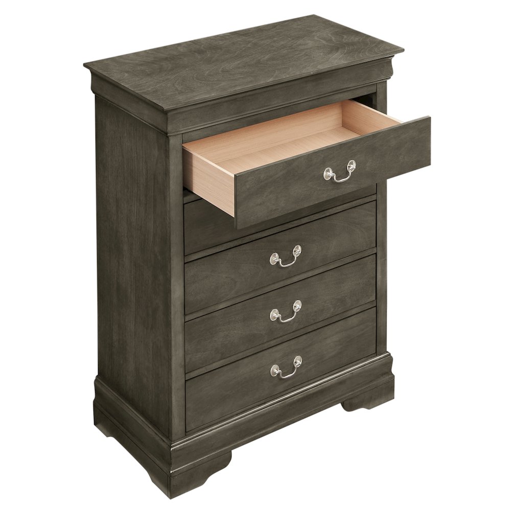 Glory Furniture Louis Phillipe Chest in Gray Color. Picture 3
