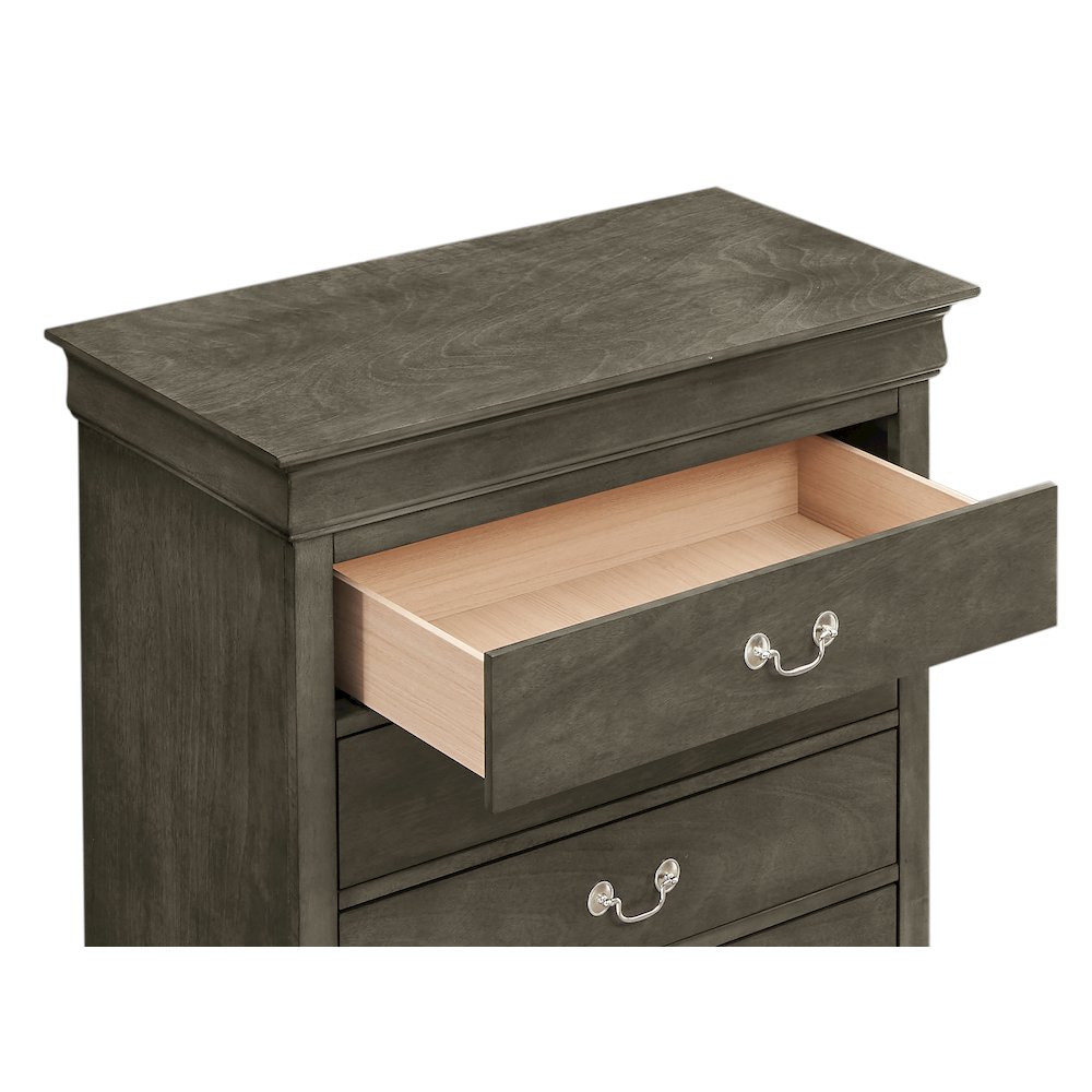 Glory Furniture Louis Phillipe Chest in Gray Color. Picture 7