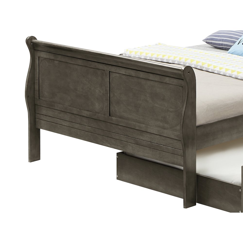Glory Furniture Louis Phillipe Full Trundle Bed in Gray Color. Picture 2